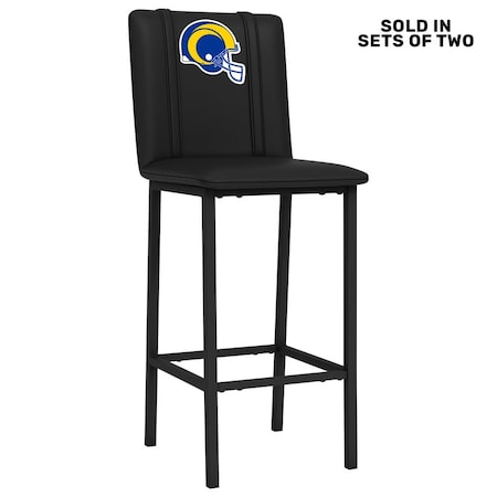 Dreamseat Bar Stool 500 with Los Angeles Rams Helmet Logo, 2PK XZ500BSDBLK-PSNFL20082A